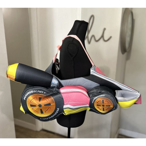 Princess Peach Car Costume Halloween Super Mario Kart Nintendo Adjustable Foam - Picture 4 of 7